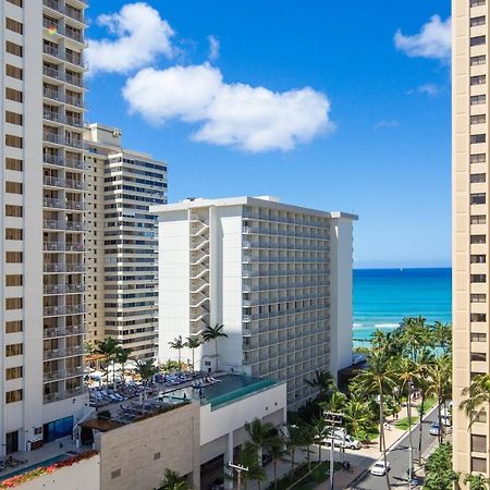 شقة Ocean View From Lanais-2 Blocks To Waikiki Beach هونولولو المظهر الخارجي الصورة