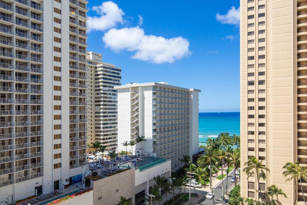 شقة Ocean View From Lanais-2 Blocks To Waikiki Beach هونولولو المظهر الخارجي الصورة